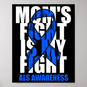 ALS Bewustmakingsmaand Blauwe lintemomagevechten k Poster