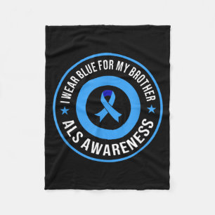 Als bewustzijn Draag Blauw Voor Broer Als bewustzi Fleece Deken