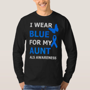 Als bewustzijn Draag ik blauw voor mijn tante Ribb T-shirt