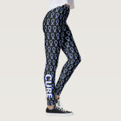ALS Blue and White Awareness Ribbon Art Leggings (Rechts)
