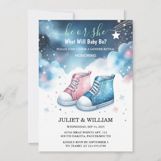 Als Cloud Twinkle Twinkle Little Star Geslacht Ont Kaart (Voorkant)