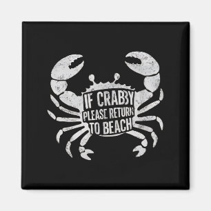 Als Crabby alsjeblieft terugkeert naar Beach Funny Magneet