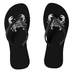 Als Crabby alsjeblieft terugkeert naar Beach Funny Teenslippers