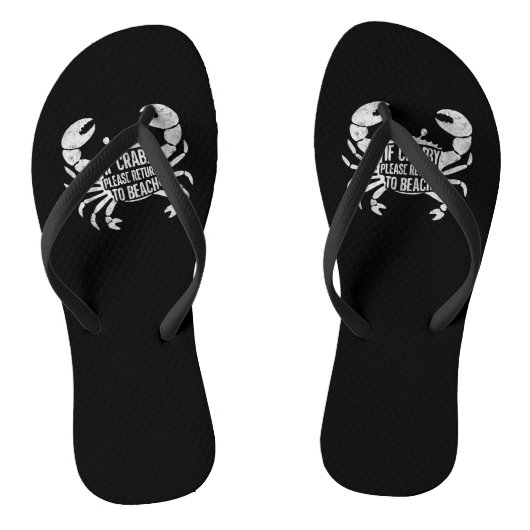 Als Crabby alsjeblieft terugkeert naar Beach Funny Teenslippers (Voetbed)