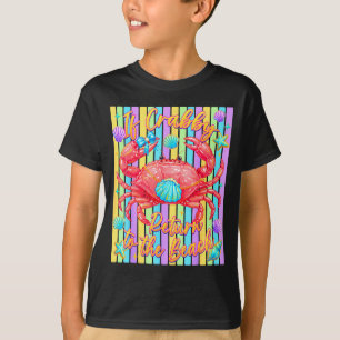 Als crabby terugkeert naar het strand grappige kra t-shirt