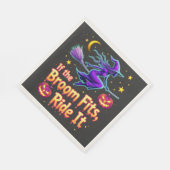 Als de bezem past Ride It Halloween Witch ontwerp Servet (Hoek)
