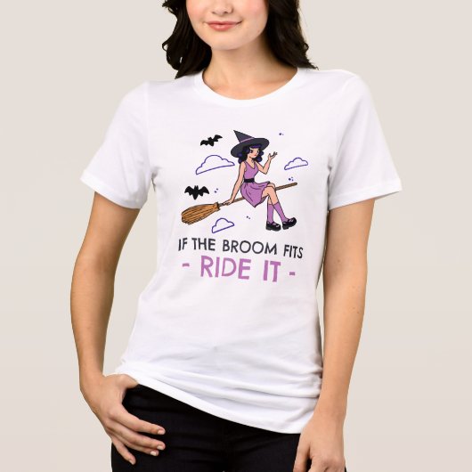 Als de bezem past Ride It - Witchy Halloween Shirt (Voorkant)