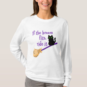 Als de bezem past, rijdt het grappige Halloween T-shirt