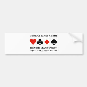 Als de brug alleen maar een spelletje is, dan is d bumpersticker