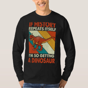 Als de geschiedenis zichzelf herhaalt om een dinos t-shirt