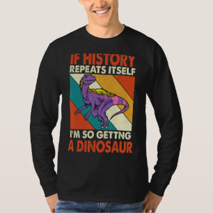 Als de geschiedenis zichzelf herhaalt om een dinos t-shirt