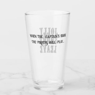 Als de kapitein weg is bierglas glas