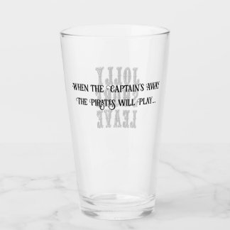 Als de kapitein weg is bierglas glas