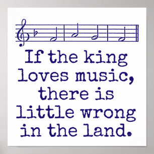 Als de koning van muziek houdt - muziekprijsopgave poster