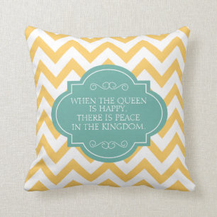 Als de koningin blij is, is er vrede, Pillow Kussen