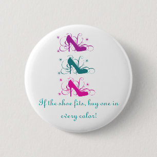 Als de Pasvormen van de Schoen dichtknopen Ronde Button 5,7 Cm