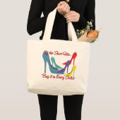 Als de Schoefening Citaat past Grote Tote Bag (Voorkant (product))