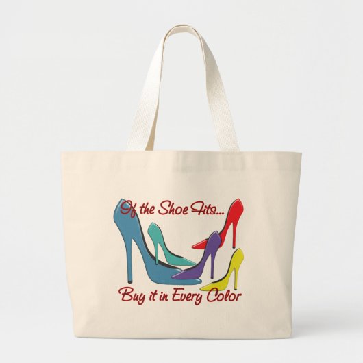 Als de Schoefening Citaat past Grote Tote Bag (Voorkant)