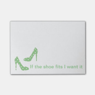 Als de schoen past, moet ik hem plaatsen post-it® notes