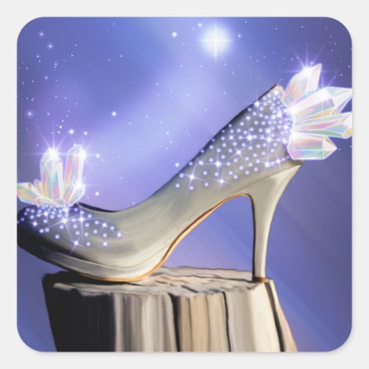 Als de schoen past vierkante sticker (Voorkant)