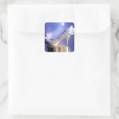 Als de schoen past vierkante sticker (Tas)