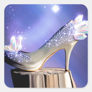 Als de schoen past vierkante sticker