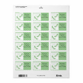 Als de schoen past wil ik het adresetiketten etiket (Full Sheet)