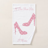 Als de schoen roze is bad handdoek (Handdoek)