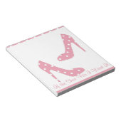Als de schoen roze is notitieblok (Schuin)