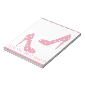 Als de schoen roze is notitieblok (Gedraaid)