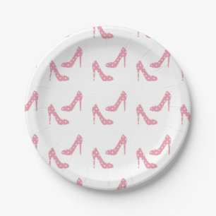 Als de schoen roze papieren Borden past Bordje