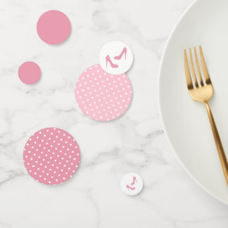 Als de schoen roze past confetti