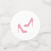 Als de schoen roze past confetti (Kleine voorkant)