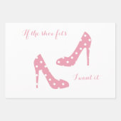 Als de schoen roze past inpakpapier vel (Voorkant 3)