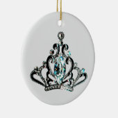 "Als de Tiara het past, Draag het! Keramisch Ornam Ornament (Rechts)