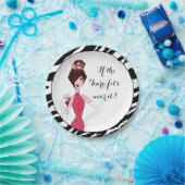 "Als de Tiara het past... Draag het!" Papieren Bordje (Feest)