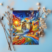 Als de tijd wegsmelt briefkaart