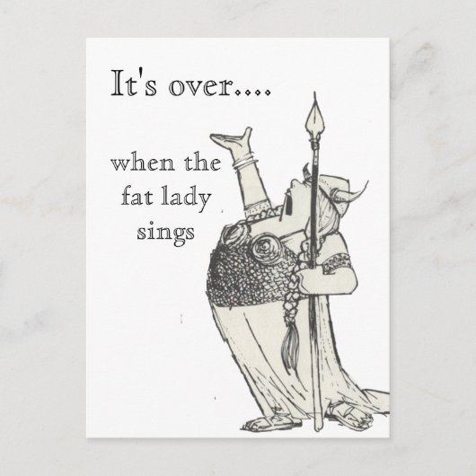 Als de Vetdame zingt Briefkaart (Voorkant)