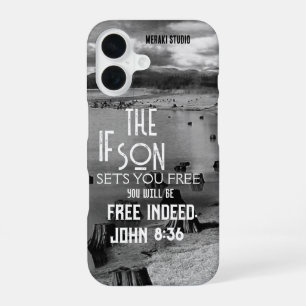 "als de zoon je vrijlaat, zul je het T-shirt vrijg iPhone 16 Hoesje