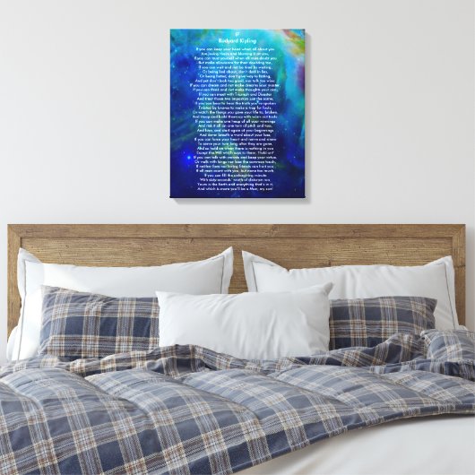 Als door Rudyard Kipling op Orion Canvas Afdruk (Insitu (Slaapkamer))