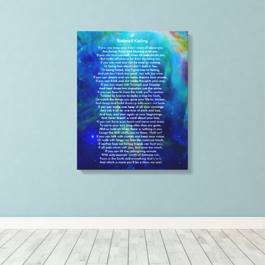 Als door Rudyard Kipling op Orion Canvas Afdruk (Insitu (Houten vloer))