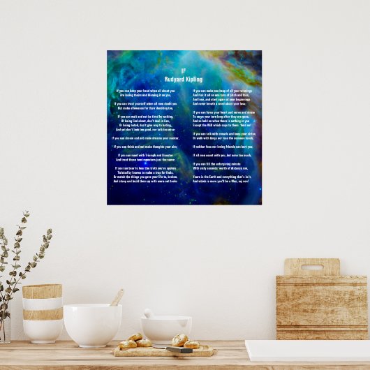 Als door Rudyard Kipling op Orion Poster (Keuken)