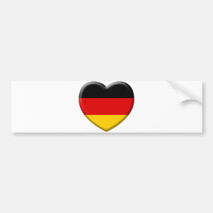 Als Duitse vlag hou ik van Duitsland Bumpersticker