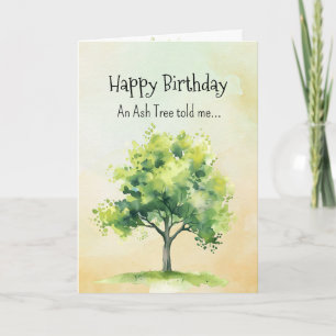 Als een Ash Tree Spirit Verjaardag Persoonlijkhede Kaart