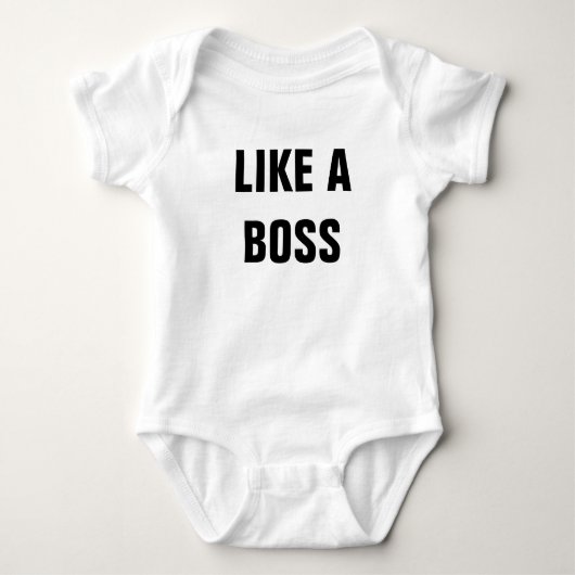 Als een baas Baby Creeper Romper (Voorkant)