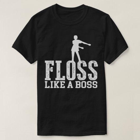 Als een baas coole dans beweging flossen t-shirt (Design voorkant)