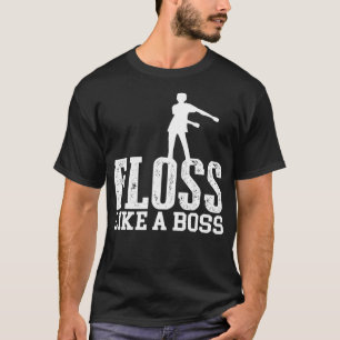 Als een baas coole dans beweging flossen t-shirt