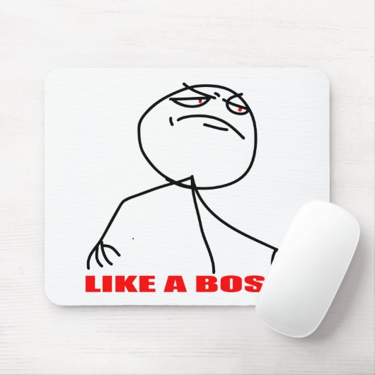 Als een baas Internet meme comic rage Muismat (Met muis)