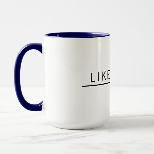 Als een baas Moderne Minimal Typhography Schattige Mok (Links)