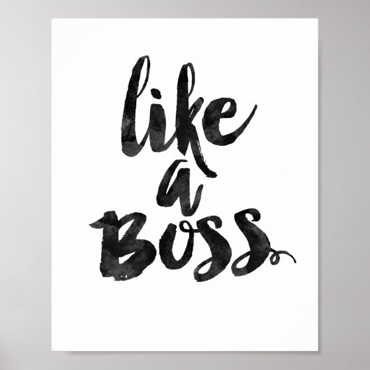 Als Een Baas Poster (Voorkant)